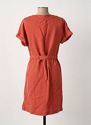 Rochie midi mâneci scurte mâneci scurte portocalie C'EST BEAU LA VIE femeie