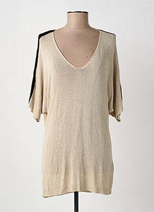 Pulover tunică bej PAZ TORRAS femeie