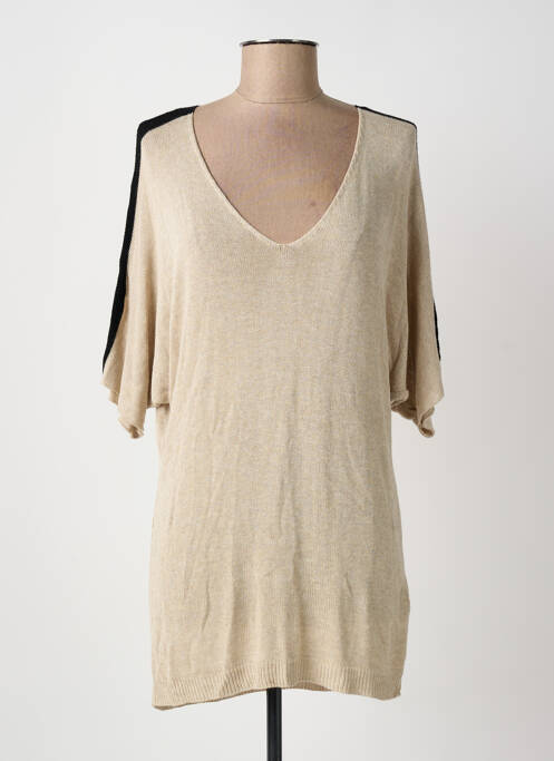 Pulover tunică bej PAZ TORRAS femeie