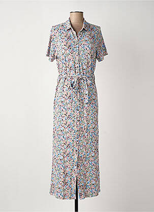 Rochie lungă mâneci scurte mâneci scurte albastru GARCIA femeie