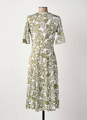 Rochie midi mâneci scurte mâneci scurte verde OLSEN femeie