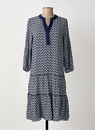 Rochie midi mâneci 3/4 mâneci 3/4 albastru OLSEN femeie