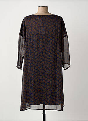 Rochie scurtă croială fluidă mâneci 3/4 albastru LES P'TITES BOMBES femeie