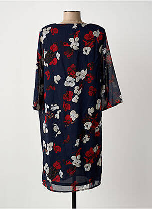 Rochie scurtă mâneci 3/4 mâneci 3/4 albastru SIGNATURE femeie