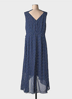 Rochie lungă țesătură crep fără mâneci albastru SHEEGO femeie