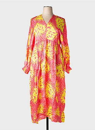 Rochie lungă mâneci lungi mâneci lungi roz SHEEGO femeie