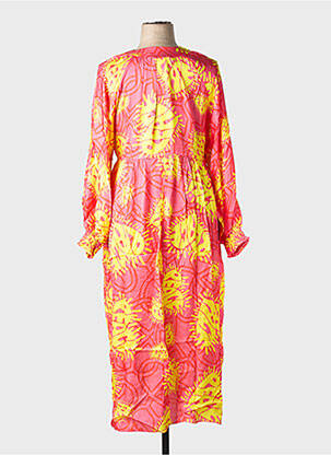 Rochie lungă mâneci lungi mâneci lungi roz SHEEGO femeie