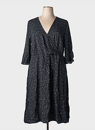 Rochie midi mâneci 3/4 mâneci 3/4 negru SHEEGO femeie