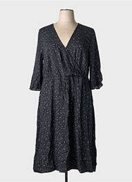 Rochie midi mâneci 3/4 mâneci 3/4 negru SHEEGO femme