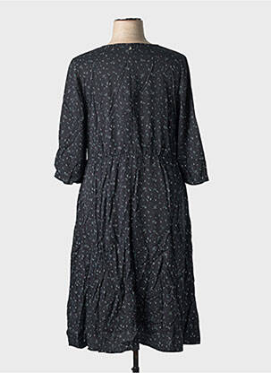 Rochie midi mâneci 3/4 mâneci 3/4 negru SHEEGO femeie