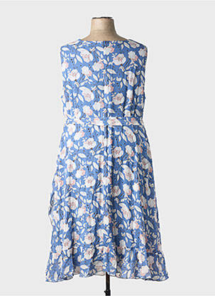 Rochie midi imprimeu floral fără mâneci albastru SHEEGO femme