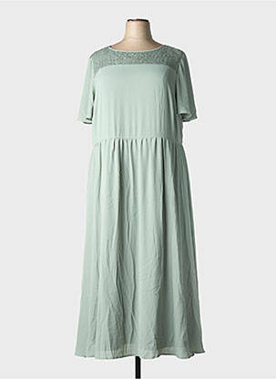 Rochie lungă mâneci scurte mâneci scurte verde SHEEGO femeie