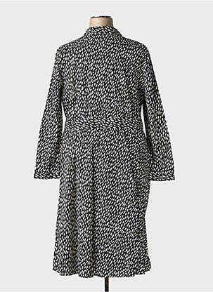Rochie midi imprimeu fantezie mâneci lungi negru SHEEGO femeie