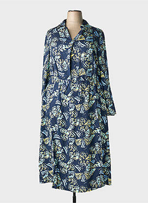 Rochie lungă mâneci lungi mâneci lungi albastru SHEEGO femeie