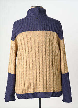Pulover cu guler înalt tricot împletit mâneci lungi albastru SHEEGO femeie