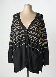 Vestă cu mâneci lungi elasticitate negru SHEEGO femme