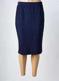 Fustă midi croială dreaptă albastru SIGNATURE femme