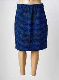 Fustă midi croială dreaptă albastru SIGNATURE femme