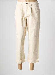 Pantalon 7/8 talie înaltă talie înaltă bej GARCIA femme