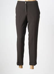 Pantalon 7/8 talie cu cleme mărime normală maro PAZ TORRAS femme