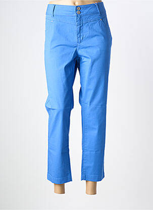 Pantalon 7/8 țesătură poplin mărime normală albastru C'EST BEAU LA VIE femeie