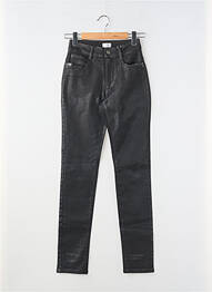 Pantalon slim țesătură acoperită mărime normală negru C'EST BEAU LA VIE femme