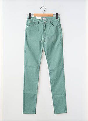 Pantalon slim țesătură poplin mărime normală verde C'EST BEAU LA VIE femeie