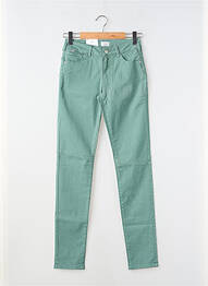 Pantalon slim țesătură poplin mărime normală verde C'EST BEAU LA VIE femme