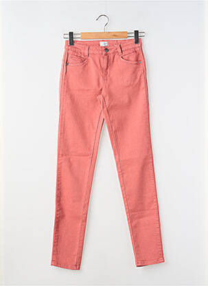 Pantalon slim țesătură poplin mărime normală roz C'EST BEAU LA VIE femeie