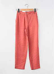 Pantalon drept țesătură poplin mărime normală roșu C'EST BEAU LA VIE femme