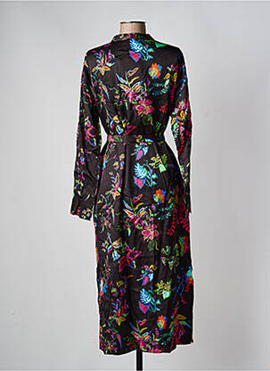 Rochie midi imprimeu floral mâneci lungi negru COSTER COPENHAGEN femeie