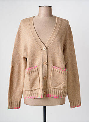 Vestă cu mâneci lungi maro MAJESTIC FILATURES femeie