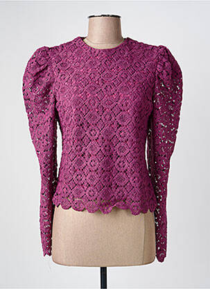 Top croială cambrată mâneci lungi violet THE NEW SOCIETY femeie
