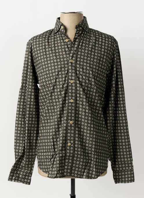 Cămașă cu mâneci lungi verde FIL NOIR bărbat