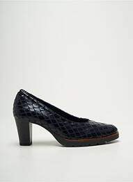 Pantofi cu toc țesătură satinată toc de 7 la 9 cm albastru DORKING femme