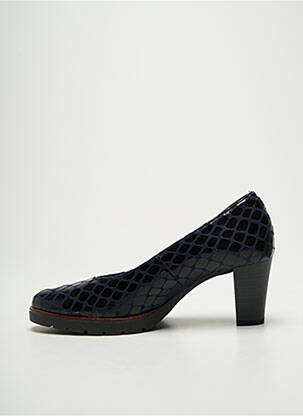 Pantofi cu toc țesătură satinată toc de 7 la 9 cm albastru DORKING femme