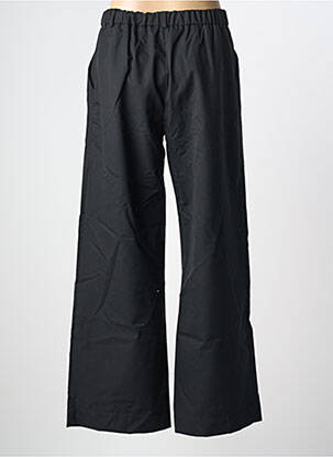 Pantalon larg țesătură poplin mărime normală negru TINSELS femeie