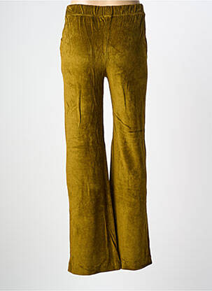 Pantalon evazat elasticitate mărime normală verde MAJESTIC FILATURES femeie