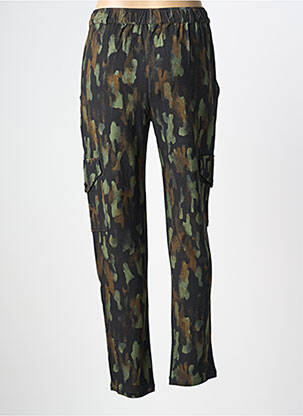 Pantalon cargo subțire mărime normală verde MAJESTIC FILATURES femeie