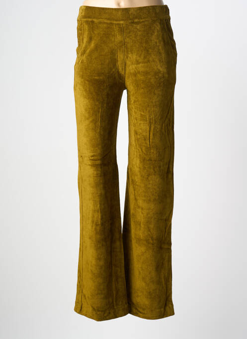 Pantalon evazat verde MAJESTIC FILATURES femeie