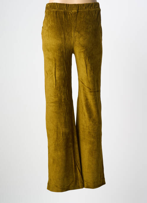 Pantalon evazat verde MAJESTIC FILATURES femeie