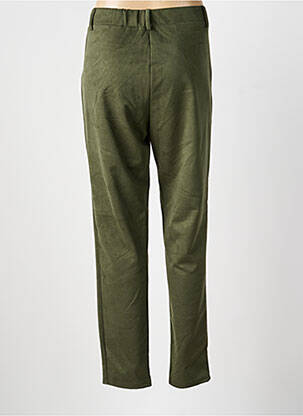 Pantalon slim talie elastică mărime normală verde LOURDES CASTILLO femeie