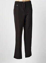 Pantalon drept țesătură poplin mărime normală negru IMPULSION femme