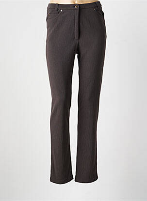 Pantalon slim talie elastică mărime normală gri IMPULSION femeie