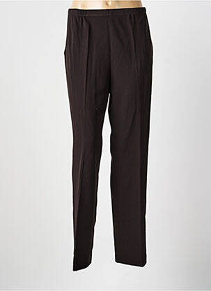 Pantalon drept țesătură crep mărime normală maro IMPULSION femeie