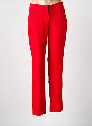 Pantalon slim talie elastică mărime normală roșu MERI & ESCA femeie
