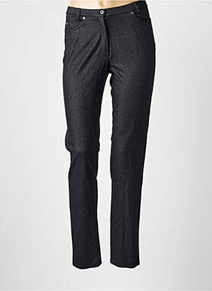Pantalon slim elasticitate mărime normală negru IMPULSION femeie