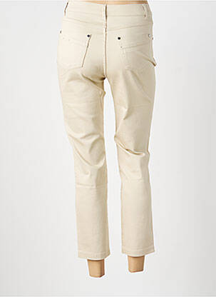Pantalon 7/8 talie înaltă talie înaltă bej MARBLE femeie