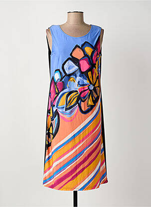 Rochie midi imprimeu floral fără mâneci violet ARONA femeie