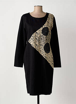 Rochie midi mâneci lungi mâneci lungi negru JOY femeie